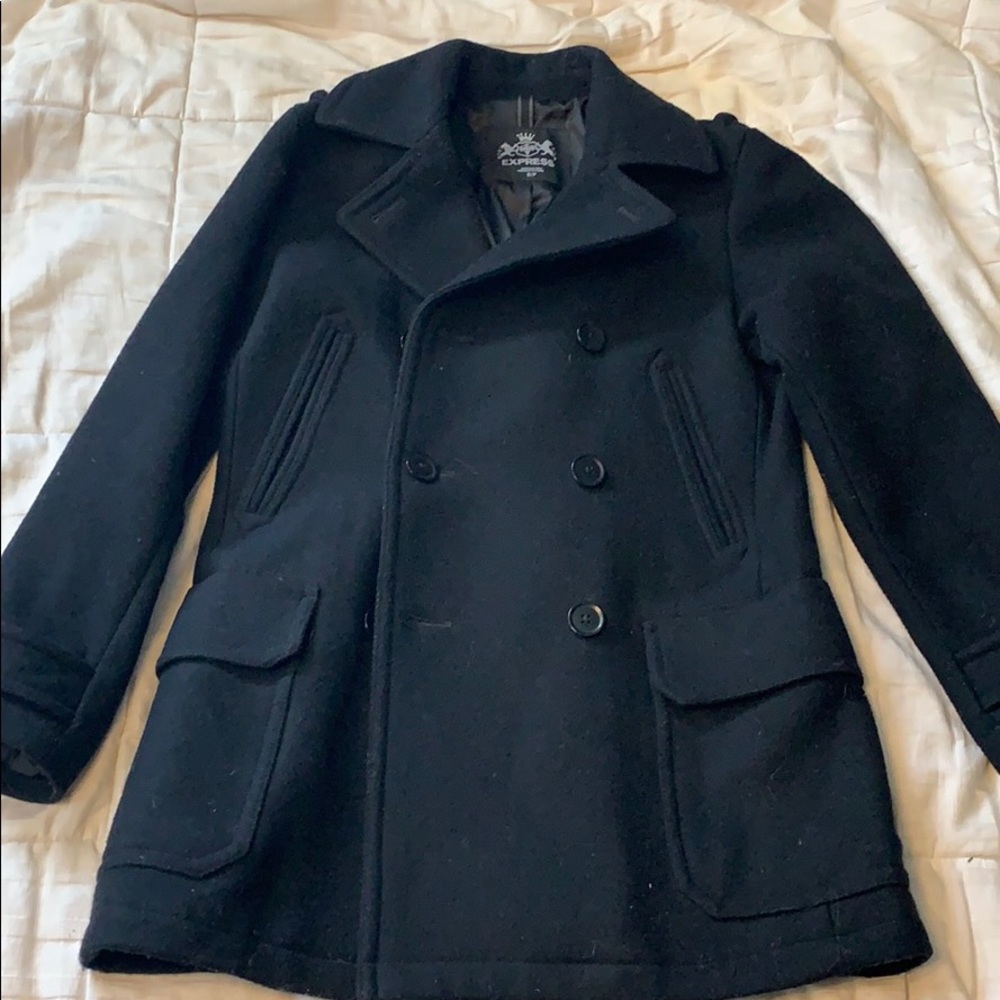 Black peacoat